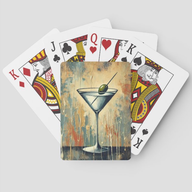 Jeu De Cartes Art de martini en techniques mixtes du milieu du s (dos)