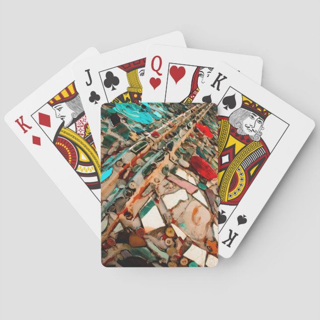 Jeu De Cartes Art de mosaïque coloré (dos)