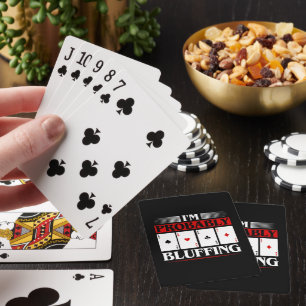 Jeu De Cartes Art de mots de bluff de poker drôle
