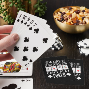 Jeu De Cartes Art de mots de travail de poker drôle