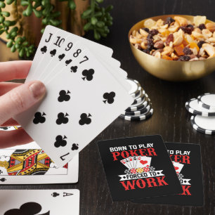 Jeu De Cartes Art de mots de travail de poker drôle