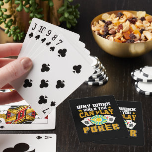 Jeu De Cartes Art de mots de travail de poker drôle
