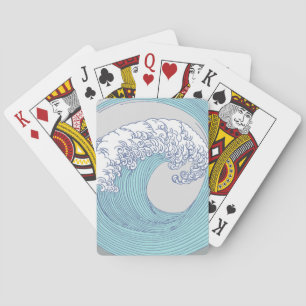 Jeu De Cartes Art de vague de surf Ukiyo-e japonais vintage de l