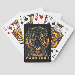 Jeu De Cartes Art de visage de tigre cool Ajoutez votre propre t