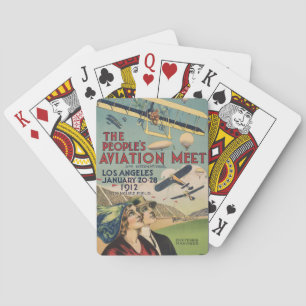 Jeu De Cartes Art de voyage Rétro 1912 Los Angeles Air Show