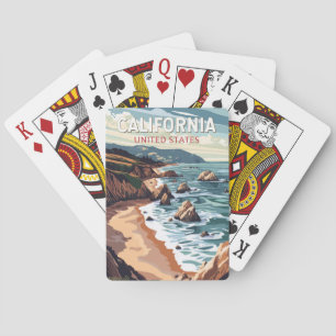 Jeu De Cartes Art de voyage vintage Californie