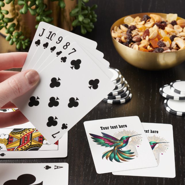 Jeu De Cartes Art Deco lovers customizable Hummingbird (In Situ)
