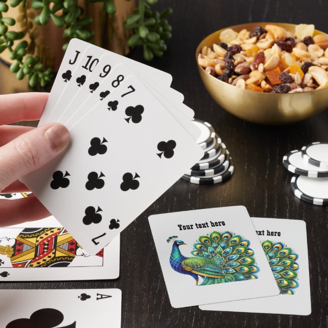 Jeu De Cartes Art Deco lovers customizable Peacock (In Situ)