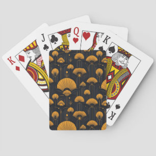 Jeu De Cartes Art déco noir et jaune
