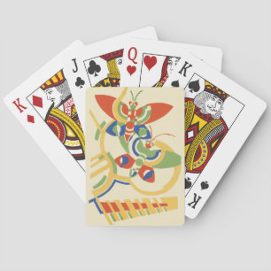 Jeu De Cartes Art Déco Rétro Art Géométrique Floral Affiche