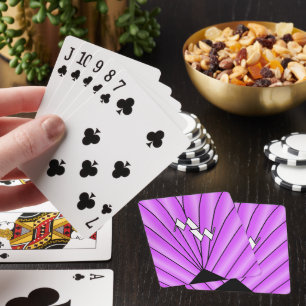 Jeu De Cartes Art Déco violet monogramme