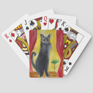 Jeu De Cartes Art du chat noir 