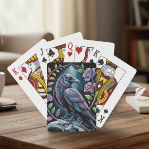 Jeu De Cartes Art du Corbeau Noir Mystique