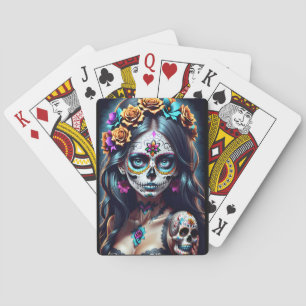 Jeu De Cartes Art du crâne de sucre - Fiesta des couleurs
