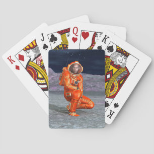Jeu De Cartes Art du paysage de planète surréaliste voyageur cos