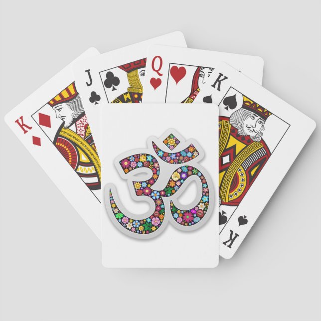 Jeu De Cartes Art du symbole floral Namaste (dos)