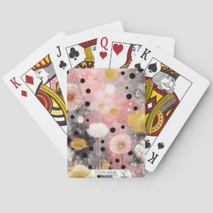 Jeu De Cartes Art floral à points vintage aquarelle (8)