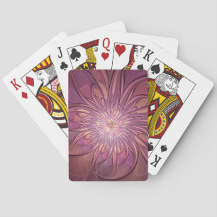 Jeu De Cartes Art floral fractal moderne abstrait couleurs de ba