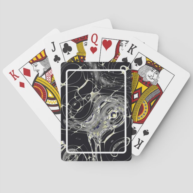 Jeu De Cartes Art fractal abstrait Toile d'Or (dos)