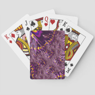 Jeu De Cartes Art fractal groovy jaune violet trippy vibrant