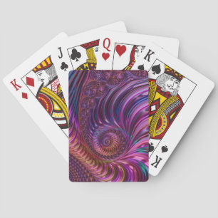 Jeu De Cartes Art fractal spirale funky groovy tripant coloré