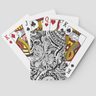 Jeu De Cartes Art Géométrique Noir Et Blanc 15