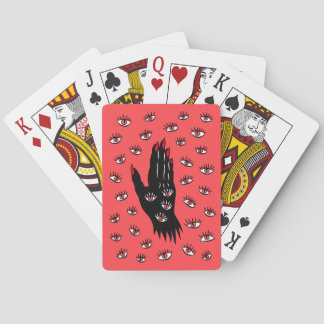 Jeu De Cartes Art gothique d'Halloween - Yeux Éffrayants à main 