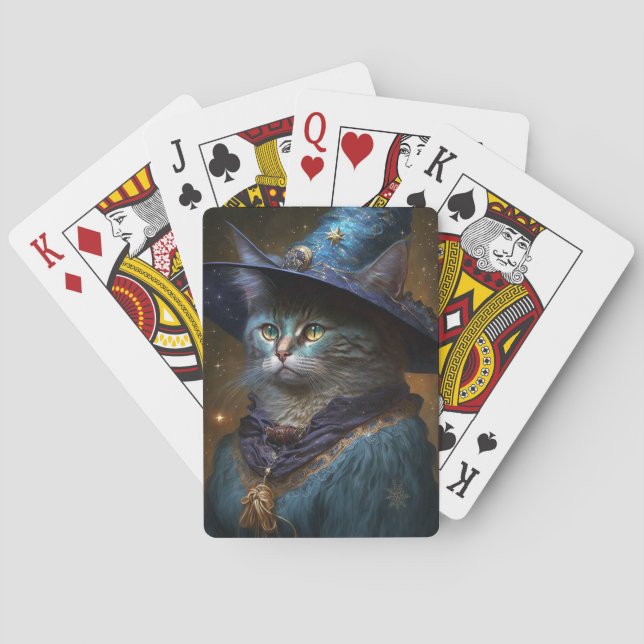 Jeu De Cartes Art Imaginaire Chat Witch (dos)