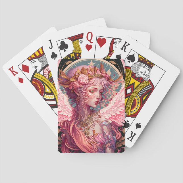 Jeu De Cartes Art Imaginaire rose Fairy Angel (dos)
