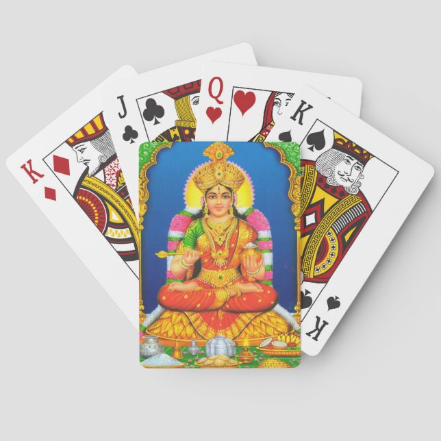 Jeu De Cartes Art indien Lakshmi déesse Religion hindoue (dos)