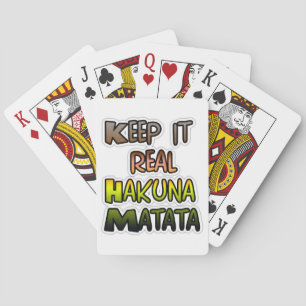 Jeu De Cartes Art inspirant "Gardez les pieds sur terre Hakuna M