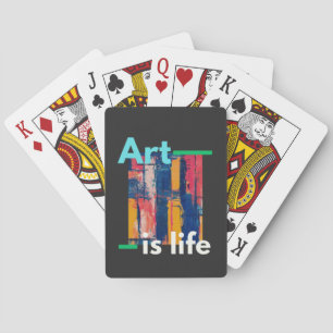 Jeu De Cartes Art Is Life - Gras Abstrait Peinture Strokes Desig