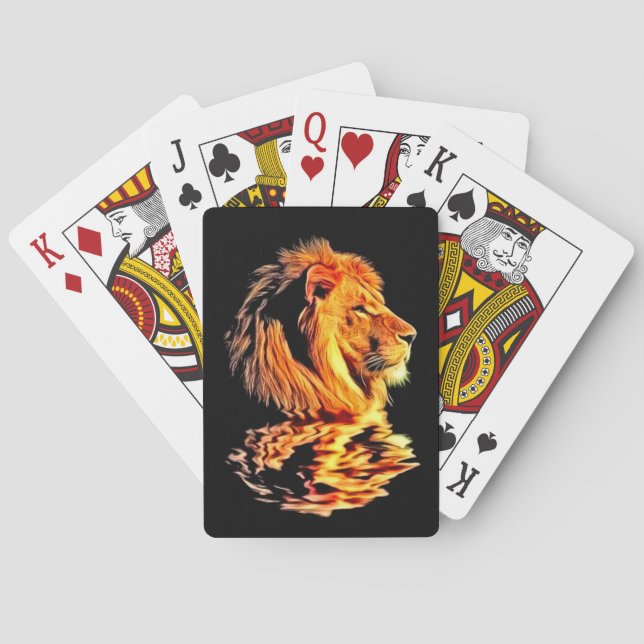 Jeu De Cartes Art Lion Retro (dos)