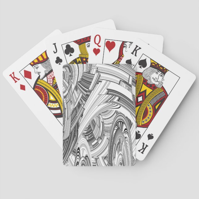Jeu De Cartes Art moderne créatif noir et blanc (dos)