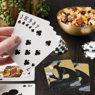 Jeu De Cartes Art Nouveau vintage, Dame buvant du thé Marco Polo