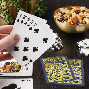 Jeu De Cartes Art Nouveau vintage, plume de paon Macmillan