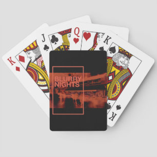 Jeu De Cartes Art numérique de couleur rouge : Nuits floues