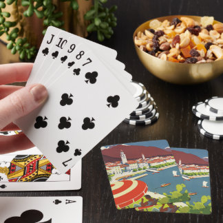 Jeu De Cartes Art publicitaire de voyage vintage en Suisse
