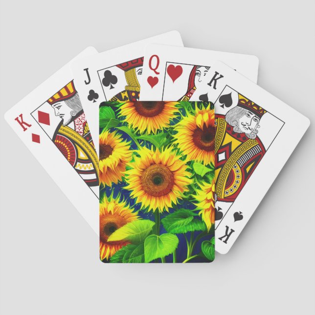 Jeu De Cartes Art tournesol (dos)