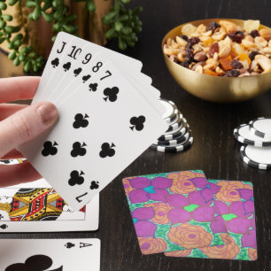 Jeu De Cartes Art Tropical Motif de fleurs colorées