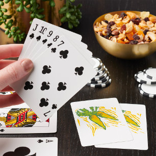 Jeu De Cartes Art végétal coloré à la carotte frais