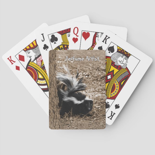 Jeu De Cartes Artiste parfumeur image et légende de mouffette "a (dos)