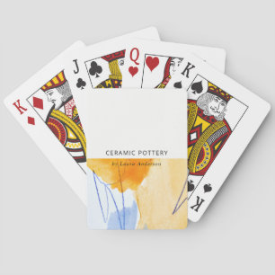 Jeu De Cartes Artistic Abstrait bleu aquarelle