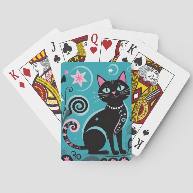 Jeu De Cartes Artsy Cat (dos)