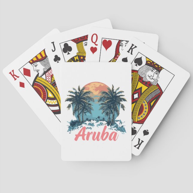 Jeu De Cartes Aruba Island Design (Version 2) - Jeu Classique (dos)