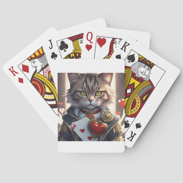 Jeu De Cartes As des Coeurs Chat (dos)