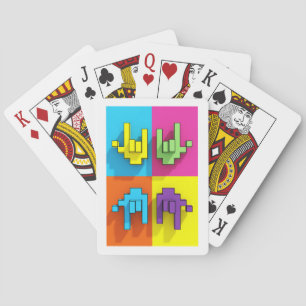 Jeu De Cartes ASL Pixel Love Pop Classic Playing Cartes