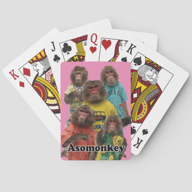 Jeu De Cartes Asomonkey BICYCLE cards.　Asomonkey (dos)