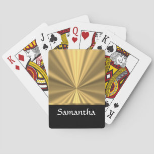 Jeu De Cartes Aspect doré personnalisé et noir