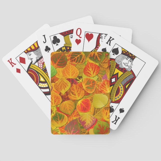 Jeu De Cartes Aspen Feuilles Collage Solid Medley 1 (dos)